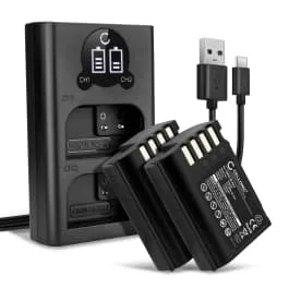2x Camera batterij voor Panasonic Lumix G9, GH5, GH5S, DC-S5, DC-S5K, DC-GH5 II, DMW-BLK22, DMW-BTC15 - DMW-BLK22 Vervangende ba