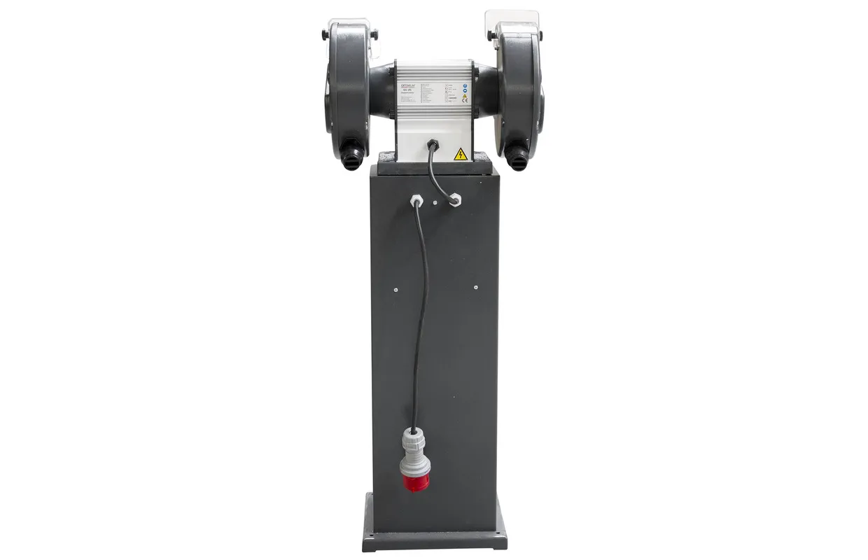 Dubbele slijpmachine dia. 200 mm 2850 tpm 600 W 400V inclusief twee slijpstenen aparte noodstop hoofdschakelaar Optigrind