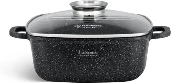 EB-8113 Edënbërg Stonetec Line - Luxe Aluminium Kookpan/Braadpan met Deksel - Ø 24 cm   647 stuks