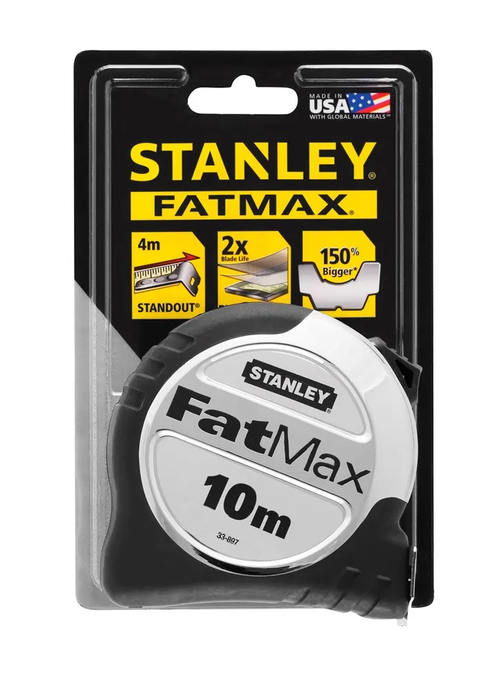 ROLBANDMAAT FATMAX PRO LENGTE 10 M BREEDTE 32 MM MM/CM EG II METAAL DUBBELE EINDHAAK(NL+BE)