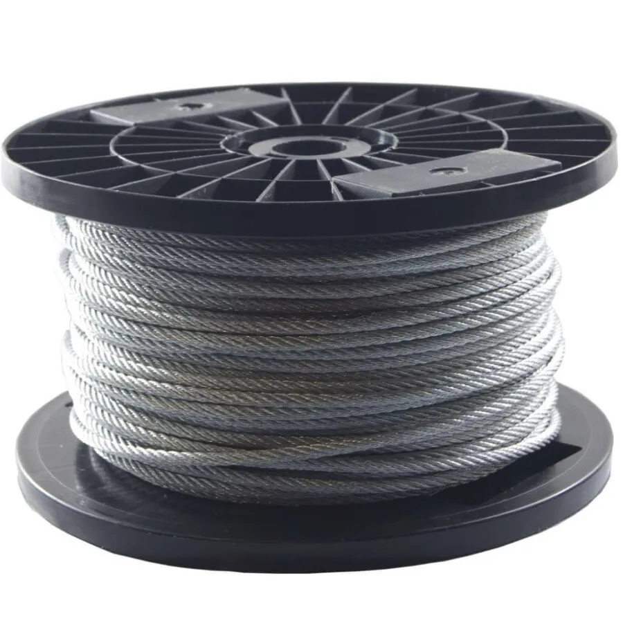 Staalkabel  6x7 TWK   6 mm  verzinkt   rol a 100 meter