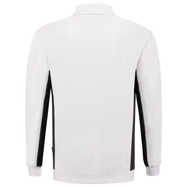 Tricorp Polosweater Wit-Donkergrijs Maat M