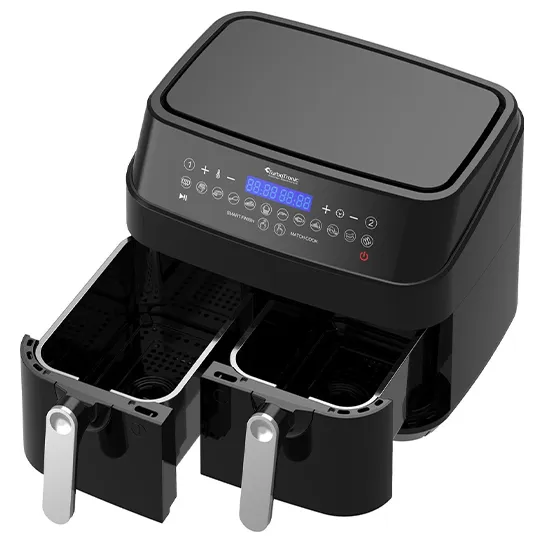 TurboTronic DAF5 Dubbele Airfryer XXL – Heteluchtfriteuse – 9 Liter